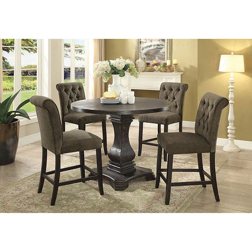 Izzy Gray/Antique Black Counter Ht. Chair, Gray (2/CTN) - Ricky's Furniture Outlet (Paso Robles, CA)