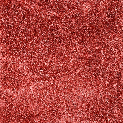 Annmarie Scarlet 5' x 8' FOA West area rug with vibrant red and intricate pattern, showcasing soft woven texture on a neutral floor.