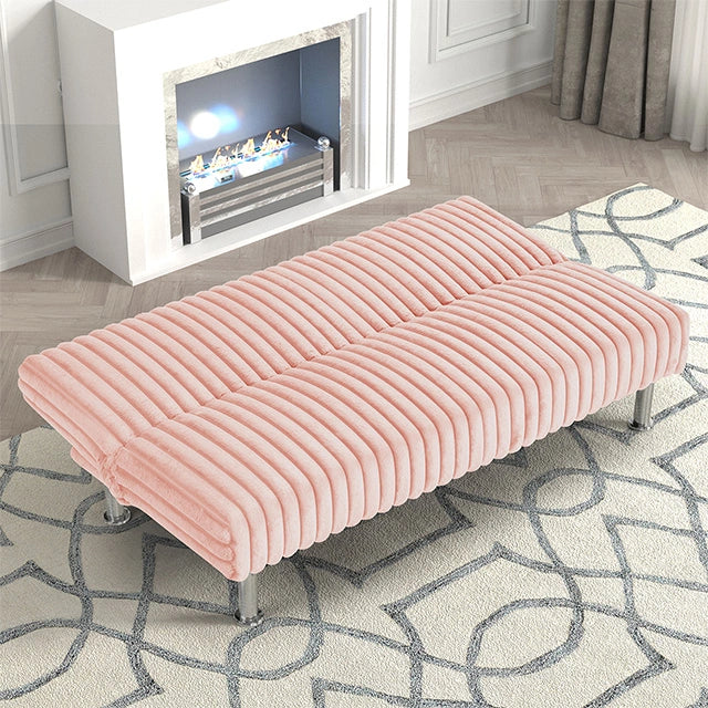 Hinwil Futon Sofa Bed Pink, Beige Grey, & Black - Ricky's Furniture Outlet (Paso Robles, CA)