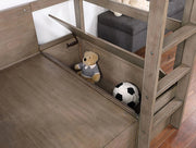 CALLISTUS Twin Workstation Loft Bed, White & Gray - Ricky's Furniture Outlet (Paso Robles, CA)