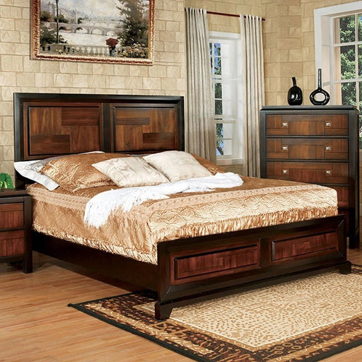 Patra Acacia/Walnut Cal.King, E.King, & Full Bed - Ricky's Furniture Outlet (Paso Robles, CA)