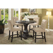 Izzy Beige/Antique Black Counter Ht. Chair, Ivory (2/CTN) - Ricky's Furniture Outlet (Paso Robles, CA)