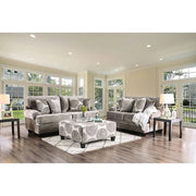 Bonaventura Gray/Pattern Love Seat - Ricky's Furniture Outlet (Paso Robles, CA)