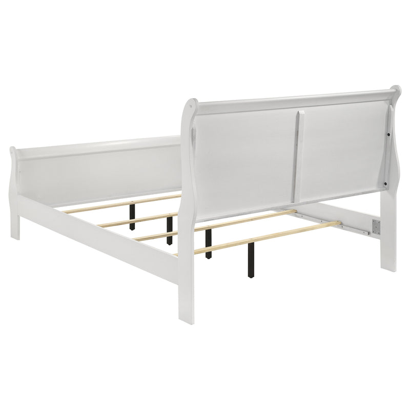 Louis Philippe Sleigh Panel Bed