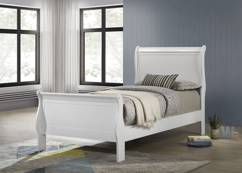 Louis Philippe Sleigh Panel Bed