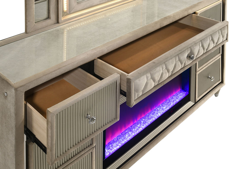 Lorient LED Dresser with Flame Visualizer