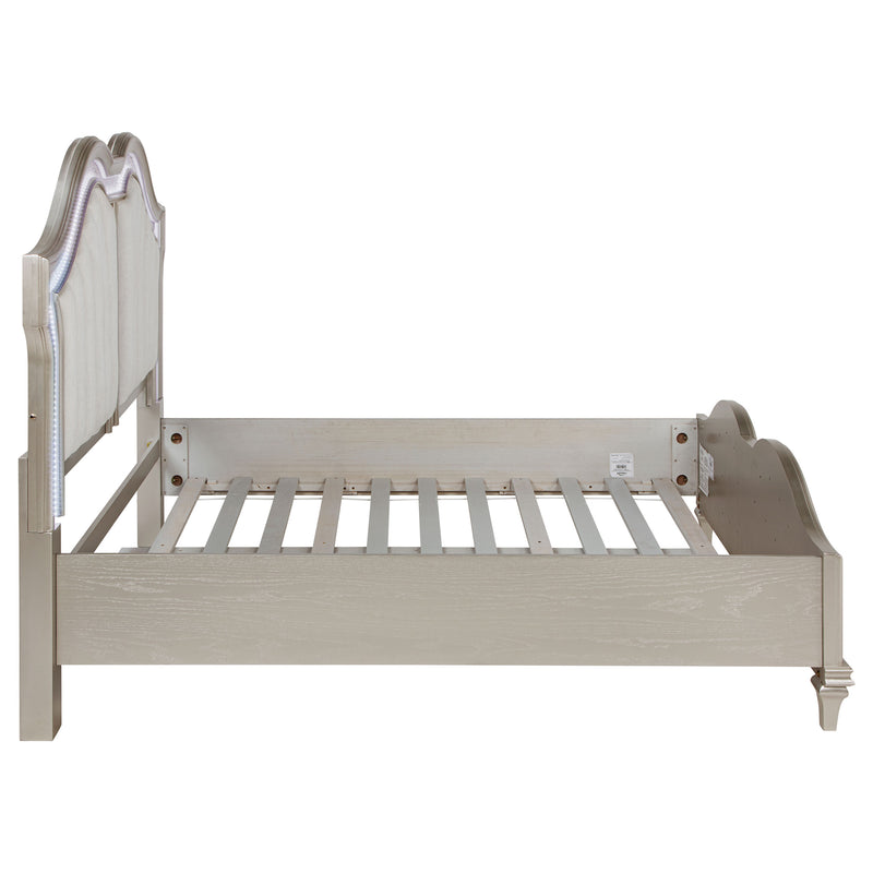 Evangeline Panel Bed with LED Lighting