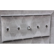 Gray FOA West Alzir Nightstand with sleek design, smooth surface, and modern style, featuring a drawer and open shelf.