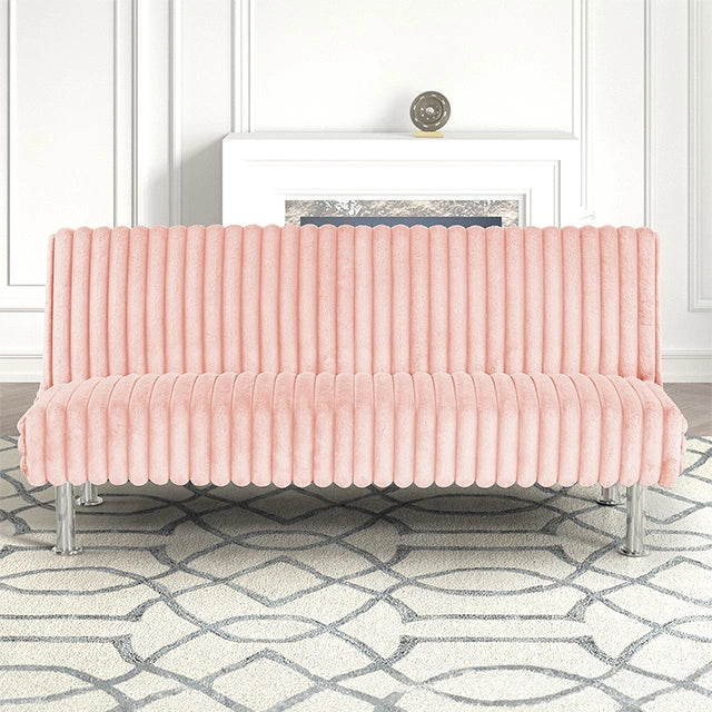 Hinwil Futon Sofa Bed Pink, Beige Grey, & Black - Ricky's Furniture Outlet (Paso Robles, CA)