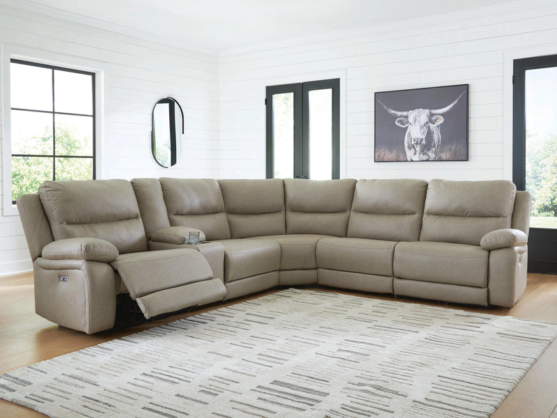 Narwhal Place Reclining Sectional with Storage Console - Ricky's Furniture Outlet (Paso Robles, CA)