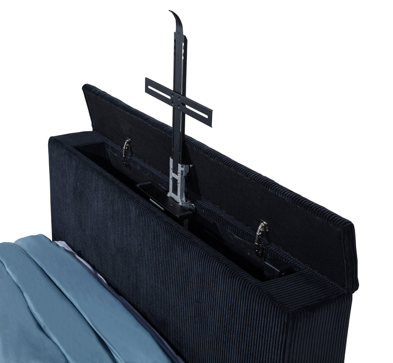 Tisdall Wingback TV Bed with Flame Visualizer
