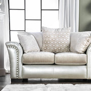 Benigno Love Seat Silver & Gray - Ricky's Furniture Outlet (Paso Robles, CA)