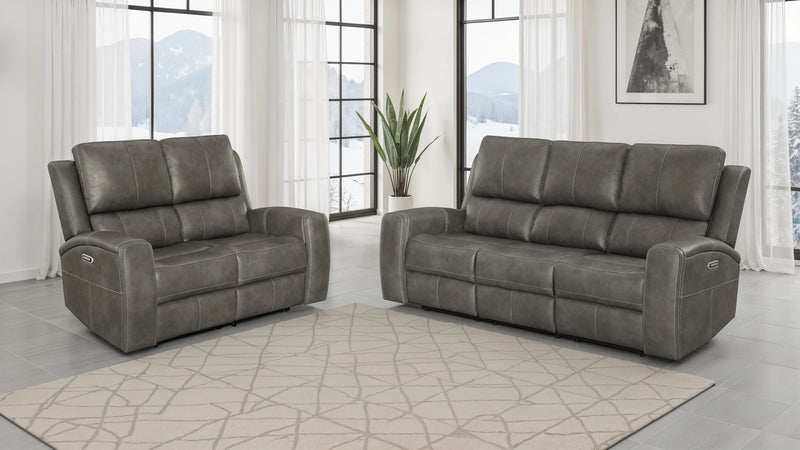 Brickston Triple Power Reclining Sofa Set - Ricky's Furniture Outlet (Paso Robles, CA)