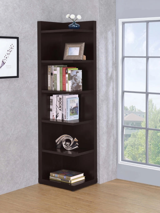 Alder Corner Bookcase - Ricky's Furniture Outlet (Paso Robles, CA)