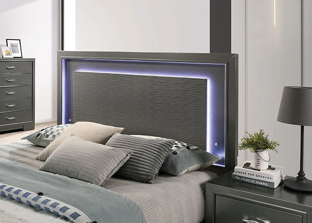 FOA West Alison Queen Bedroom Set featuring a bed with a headboard, matching nightstands, and a cozy bedroom decor scene.