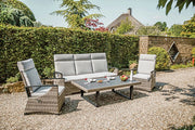 Outdoor Antigua Sofa by FOA West featuring plush cushions and a sturdy frame, ideal for stylish outdoor seating.