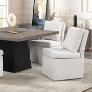 Broager 5 Pc Dining Table Set (White Swivel Chairs) - Ricky's Furniture Outlet (Paso Robles, CA)