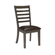 FOA West Adia 7-piece dining table set with grey and brown finish, featuring a modern dining table and matching chairs.