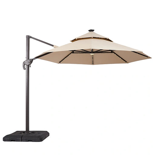 Nuti 10 Ft Round Umbrella w/ LED Light + 37" Large Base - Ricky's Furniture Outlet (Paso Robles, CA)
