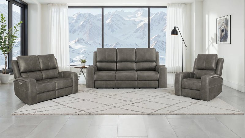 Brickston Triple Power Reclining Sofa Set - Ricky's Furniture Outlet (Paso Robles, CA)