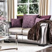 Benigno Love Seat Silver & Gray - Ricky's Furniture Outlet (Paso Robles, CA)