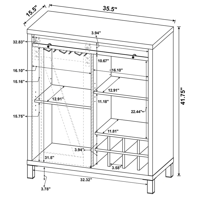 Arlington Bar Cabinet - Ricky's Furniture Outlet (Paso Robles, CA)