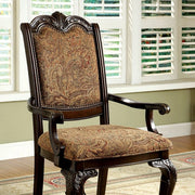 BELLAGIO Brown Cherry/Pattern Fabric Arm Chair (2/CTN) - Ricky's Furniture Outlet (Paso Robles, CA)