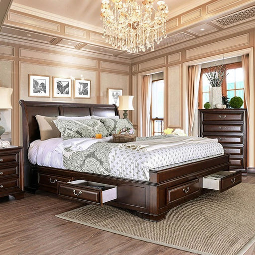 Brandt Brown Cherry Cal.King, E.King & Queen Bed - Ricky's Furniture Outlet (Paso Robles, CA)