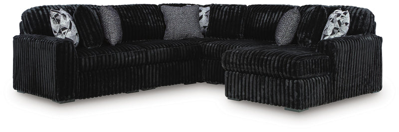 Midnight-Madness Sectional with Chaise