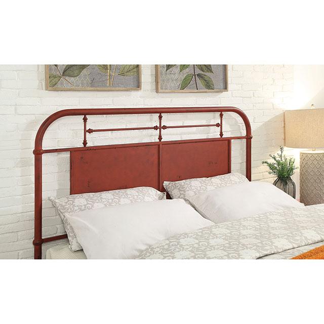 Haldus Cal.King, E.King, & Twin Bed White, Ivory, & Red