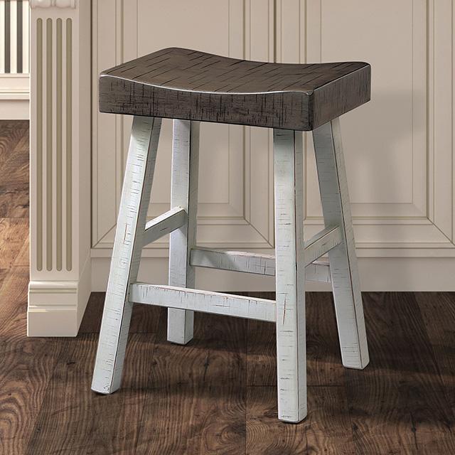 Biasca 24" Stool (2/CTN) White, Brown, & Black
