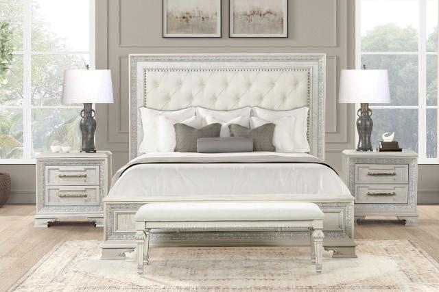 Stella Mia Bed White & White