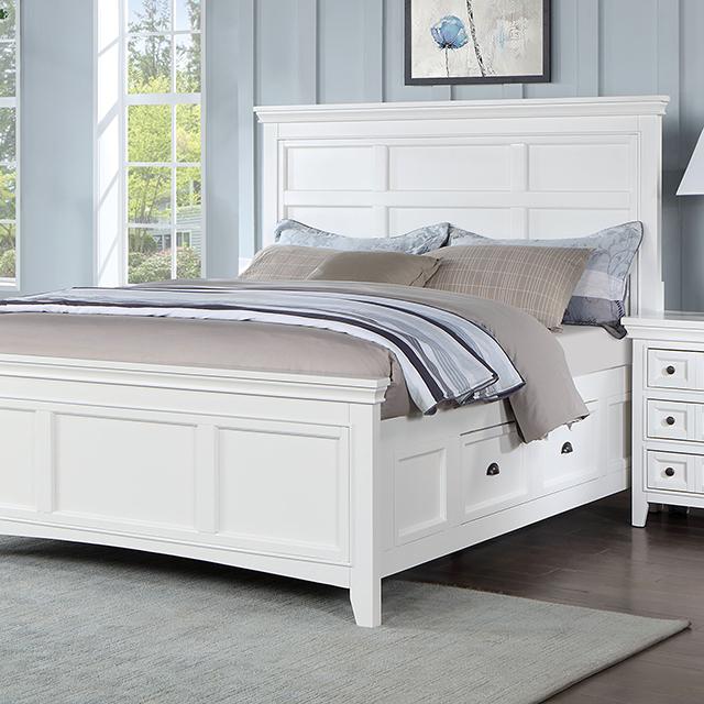 CASTILE Cal.King, E.King, Full, Queen, & Twin Bed, White, Pink, & Grey