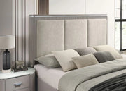 FOA West Aldridge Queen Bedroom Set featuring a bed with a tufted headboard, matching nightstands, and elegant bedroom furniture.