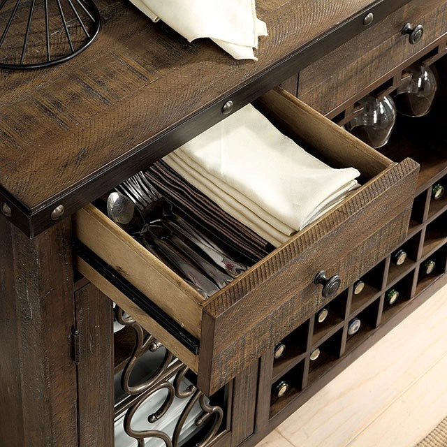 PAULINA Rustic Walnut Dining Table - Ricky's Furniture Outlet (Paso Robles, CA)