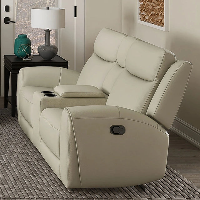 Jacobus Manual Recliner Loveseat w/ Console - Ricky's Furniture Outlet (Paso Robles, CA)