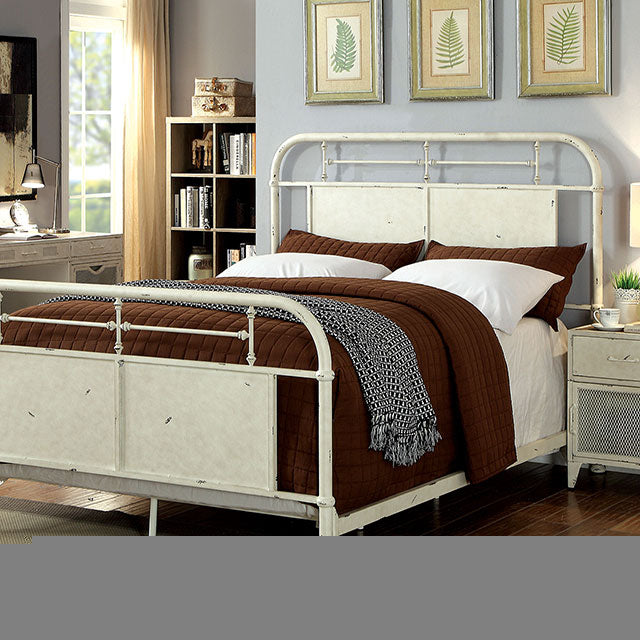 Haldus Cal.King, E.King, & Twin Bed White, Ivory, & Red