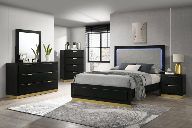 Caraway Panel Bed with LED Lighting