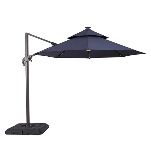 Nuti 10 Ft Round Umbrella w/ LED Light + 37" Large Base - Ricky's Furniture Outlet (Paso Robles, CA)