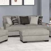 Gray FOA West Ardenfold sofa with plush cushions and sleek design, shown in a modern living room setting.