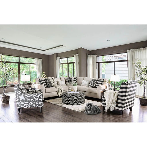 Patricia Ivory Sectional - Ricky's Furniture Outlet (Paso Robles, CA)
