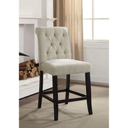 Izzy Beige/Antique Black Counter Ht. Chair, Ivory (2/CTN) - Ricky's Furniture Outlet (Paso Robles, CA)