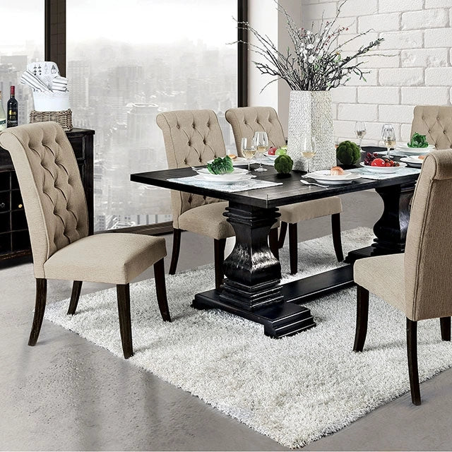 Nerissa Antique Black Dining Table - Ricky's Furniture Outlet (Paso Robles, CA)