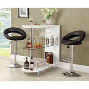 Numbi White/Chrome Mini Server - Ricky's Furniture Outlet (Paso Robles, CA)
