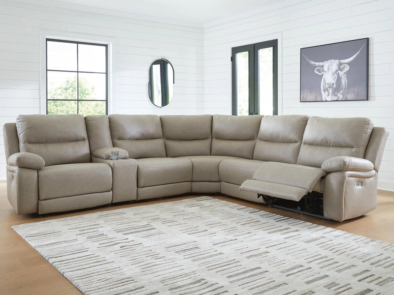 Narwhal Place Reclining Sectional with Storage Console - Ricky's Furniture Outlet (Paso Robles, CA)