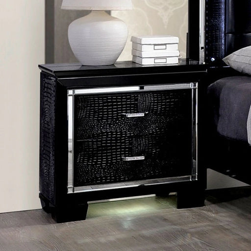 BELLANOVA Black Night Stand - Ricky's Furniture Outlet (Paso Robles, CA)