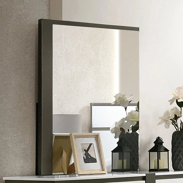 BIRSFELDEN Mirror, White - Ricky's Furniture Outlet (Paso Robles, CA)