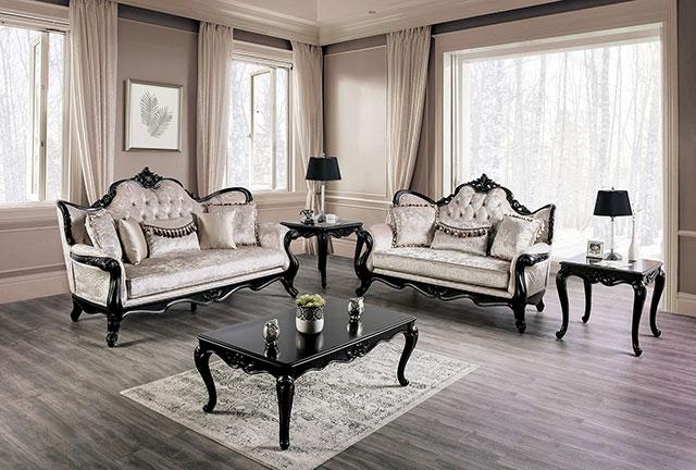 Acapulco White & Espresso Sofa